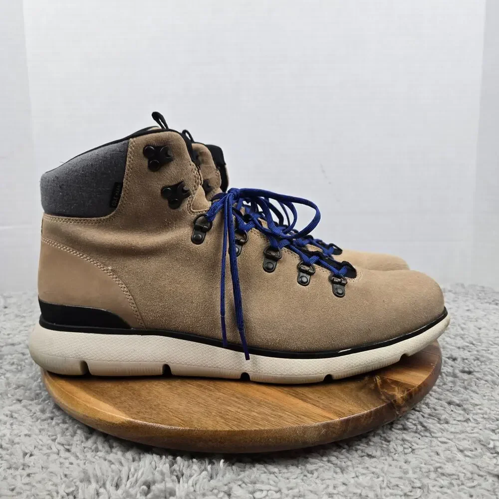 Cole Haan Mens 12M Zerogrand Omni Hiker Beige Suede Casual Outdoor Trail Boots